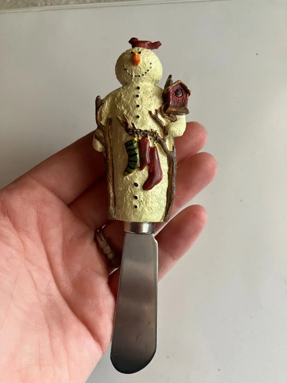 Set of 4 Snowman Spreader Knives